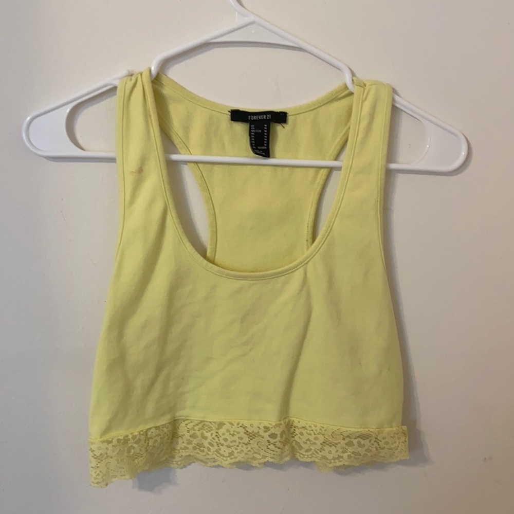 yellow crop top